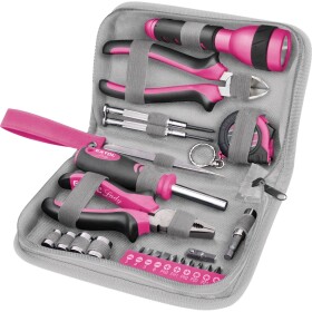 EXTOL LADY 6595 Sada nářadí, 23 dílů, v pouzdře, růžová