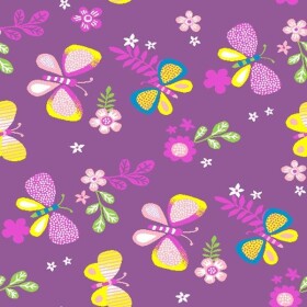 Dětský koberec Motýlek fialový 200 x 200 cm