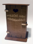 Mdeco Pokladnička kadibudka dřevěná - Společné jmění novomanželů