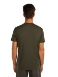 Pánské merino triko s krátkým rukávem ICEBREAKER Mens 150 Tech Lite SS Tee Range Stripes, Dark Loden velikost: XL