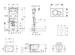 GEBERIT - Duofix Set předstěnové instalace, kompaktního klozetu Oudee Vortex a sedátka softclose, tlačítko Sigma01, lesklý chrom SANI11CA1140B