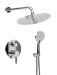 SAPHO - ICONIC podomítkový sprchový set s pákovou baterií, 2 výstupy, vyústění, chrom AF042-01
