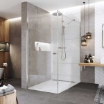 Mereo Sprchový kout, Novea, obdélník, pivotový, 70x100 cm, chrom ALU, sklo Čiré, dveře L/P a pevný díl CK13903Z