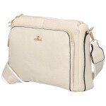 Trendy dámská koženková crossbody kabelka Chiara, béžová