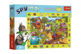 Puzzle s hledáním obrázků Spy Guy: Farma 24 dílků