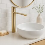 REA - Umyvadlová baterie STORM GOLD BRUSH High REA-B7962