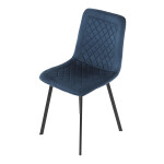 Jídelní židle, modrá, sametová látka, DCL-973 BLUE4