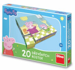 Peppa Pig: Veselý den Dřevěné kostky 20 ks - Dino