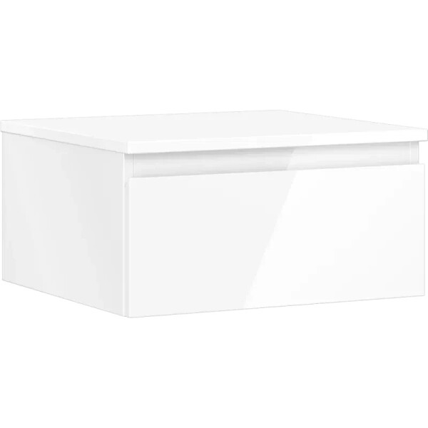 MEXEN/S - Orio koupelnová skříňka pod umyvadlo 50 cm s deskou, 1 šuplík, bílá lesk 91A10-05023-1-BFC00