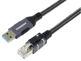 PremiumCord Ethernetový adaptér USB-A - RJ45 / Síťový kabel / 10/100/1000 Mbit / 2 m (kunet2)