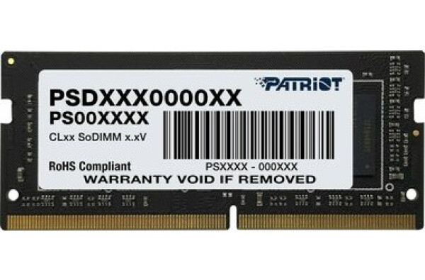 Patriot Signature 16GB 2666MHz / SO-DIMM / DDR4 / CL19 / Unbuffered / Non-ECC / 1.2V (PSD416G266681S)