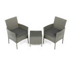 Zahradní set 1+2, polyratan, šedá, AZS-A1102 GREY