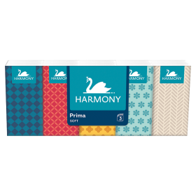 Harmony Soft Prima papírové kapesníky 3 vrstvy 10 x 10 ks