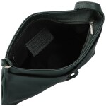 Módní dámská kožená crossbody kabelka Ofelie, tmavě zelená