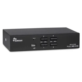 Inter-Tech AS-41HA HDMI / KVM přepínač / 4 porty / USB 2.0 / audio 3,5mm / max. 1920x1440 (88887242)