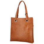 Módní dámská koženková kabelka na rameno Paytona, hnědá