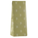 Ib Laursen Papírový sáček Green Leaf Pattern 22,5 cm, zelená barva, papír
