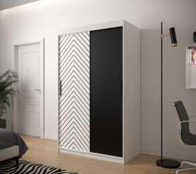 Šatní skříň Abi Jodelka Barva korpusu: Bílá, Rozměry: 120 cm, Dveře: Bílá mat