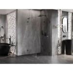 MEXEN/S - Lunar-F L sprchový kout skládací dveře pravá 70 x 70, transparent, grafit kartáčovaná 836L-070-070-66-00-P