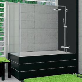 SanSwiss TOPV 0800 01 07 Boční stěna vanová 80 cm, matný elox/sklo
