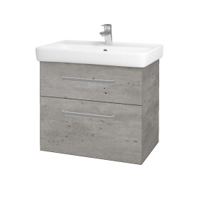 Dřevojas - Umyvadlová skříňka Q MAX SZZ2 70 - D01 Beton / Úchytka T01 / D01 Beton 67536A