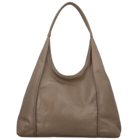 Stylová dámská kožená kabelka na rameno Nemesis, taupe