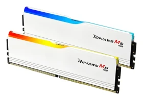 G.Skill Ripjaws M5 RGB 64GB (2x32GB) 6000 MHz bílá / DDR5 / CL32 / 1.4V / Non-ECC / Unbuffered / XMP 3.0 (F5-6000J3238G32GX2-RM5RW)