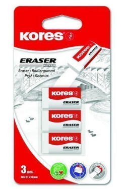 Kores Pryž KE30 BÍLÁ, 40 x 21 x 10 mm 3 ks