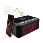Budík s IP kamerou, bluetooth reproduktorem a bezdrátovým dobíjením - IP019