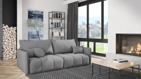 FRONTI Rozkládací 3-místná pohovka CARMEN - šedá - Abriamo 07 22146