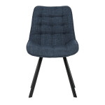 Židle jídelní, modrá látka, nohy černý kov