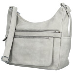Módní dámská koženková crossbody kabelka Mayra, světle šedá