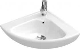 VILLEROY & BOCH - O.novo Umývátko Compact 42x42 cm, s přepadem, 1 otvor pro baterii, CeramicPlus, alpská bílá 732740R1