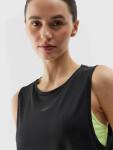 Dámský sportovní top recyklovaných materiálů 4F černý Velikost: