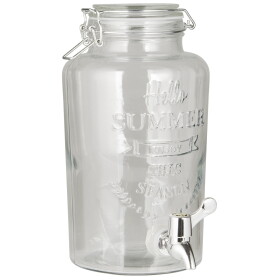 Ib Laursen Nádoba na limonádu Hello Summer 2,9 l, čirá barva, sklo, kov, plast