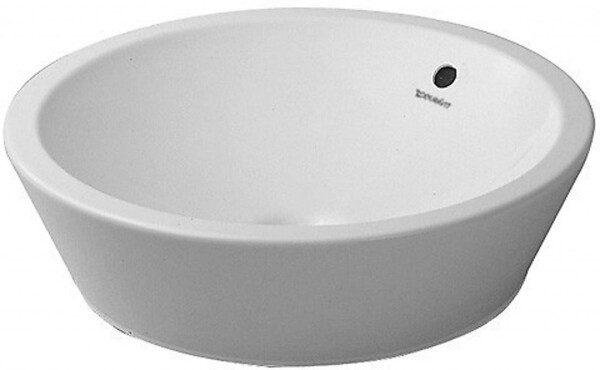 DURAVIT - Starck 1 Umyvadlová mísa, průměr 53 cm, s přepadem, WonderGliss, bílá 04475300001