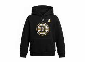 Outerstuff Dětská mikina David Pastrňák #88 Boston Bruins NHL Flat Alt Cpt N&N Flc Hood Velikost: Dětské XL (164 - 170)