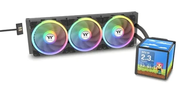 Thermaltake Minecube 360 Ultra ARGB / Vodní chlazení AIO / 360 mm / černé (CL-W481-PL12SW-A)