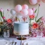 PartyDeco Zápich Balónky Růžové 29 cm