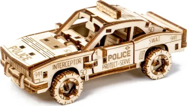 WOODEN CITY 3D Dřevěné puzzle Superfast Police Car
