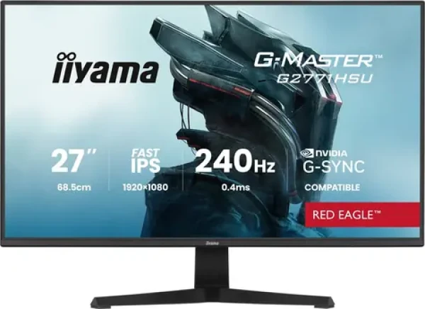 27" IIYAMA G-Master G2771HS-B1 černá / LED / IPS / 1920 x 1080 / 16:9 / 0.4 ms / 1000:1 / 350cd-m2 / VESA (G2771HSU-B1)