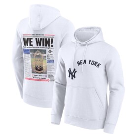 Fanatics Pánská mikina New York Yankees MLB Championship Newspaper Hoodie Velikost: L