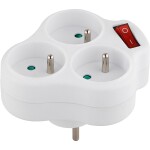 STREND PRO 215720 Zásuvka rozbočovací s vypínačem, 3x kulatá, max. 3680W