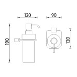 Nimco Kibo chrom dávkovač tekutého mýdla pumpička plast Ki X3-31W-26 Ki X3-31W-26