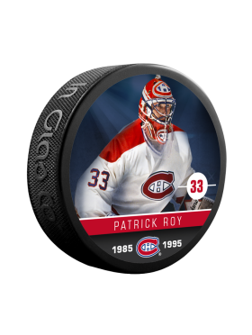 Inglasco / Sherwood Puk Patrick Roy #33 Montreal Canadiens Souvenir Collector Hockey Puck