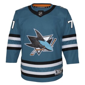Outerstuff Dětský dres Macklin Celebrini #71 San Jose Sharks NHL Premier Home/Team Velikost: S/M
