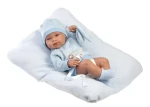 Llorens 84345 NEW BORN CHLAPEČEK - realistická panenka miminko s celovinylovým tělem - 43 cm