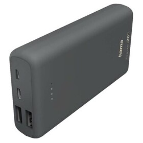 Hama Supreme 20HD šedá / powerbank / 20000 mAh / 3A / 2x USB-A / 1x USB-C (201669)