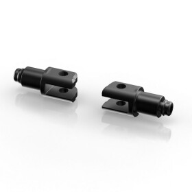 Adaptér Rizoma pro stupačky řidiče pro motocykly Honda Cb650R, černá (2ks) - Černá