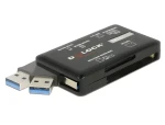 Delock USB 3.2 čtečka paměťových karet 6v1 / Čtečka karet / 5 Gbps / CF, SD, microSD, MS, M2, xD (91758)